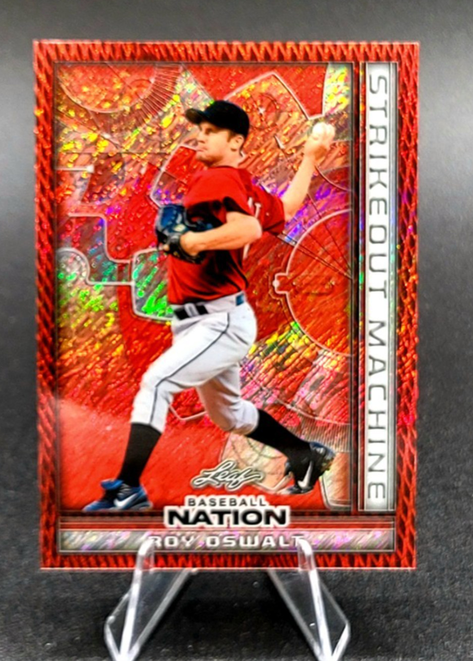 2025 Roy Oswalt 2/2 Strikeout Machine Red Shimmer Refractor Houston Astros HOF